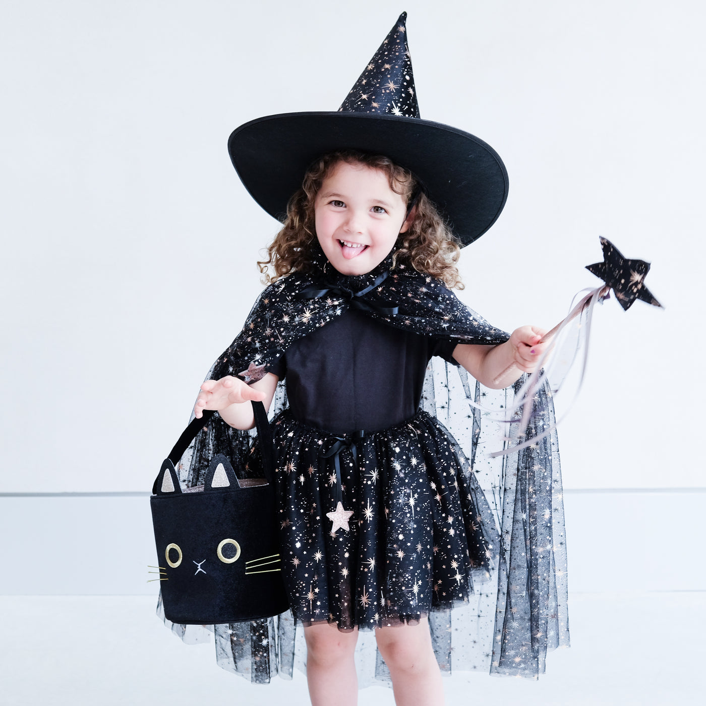 Aurora tutu worn with matching witch set