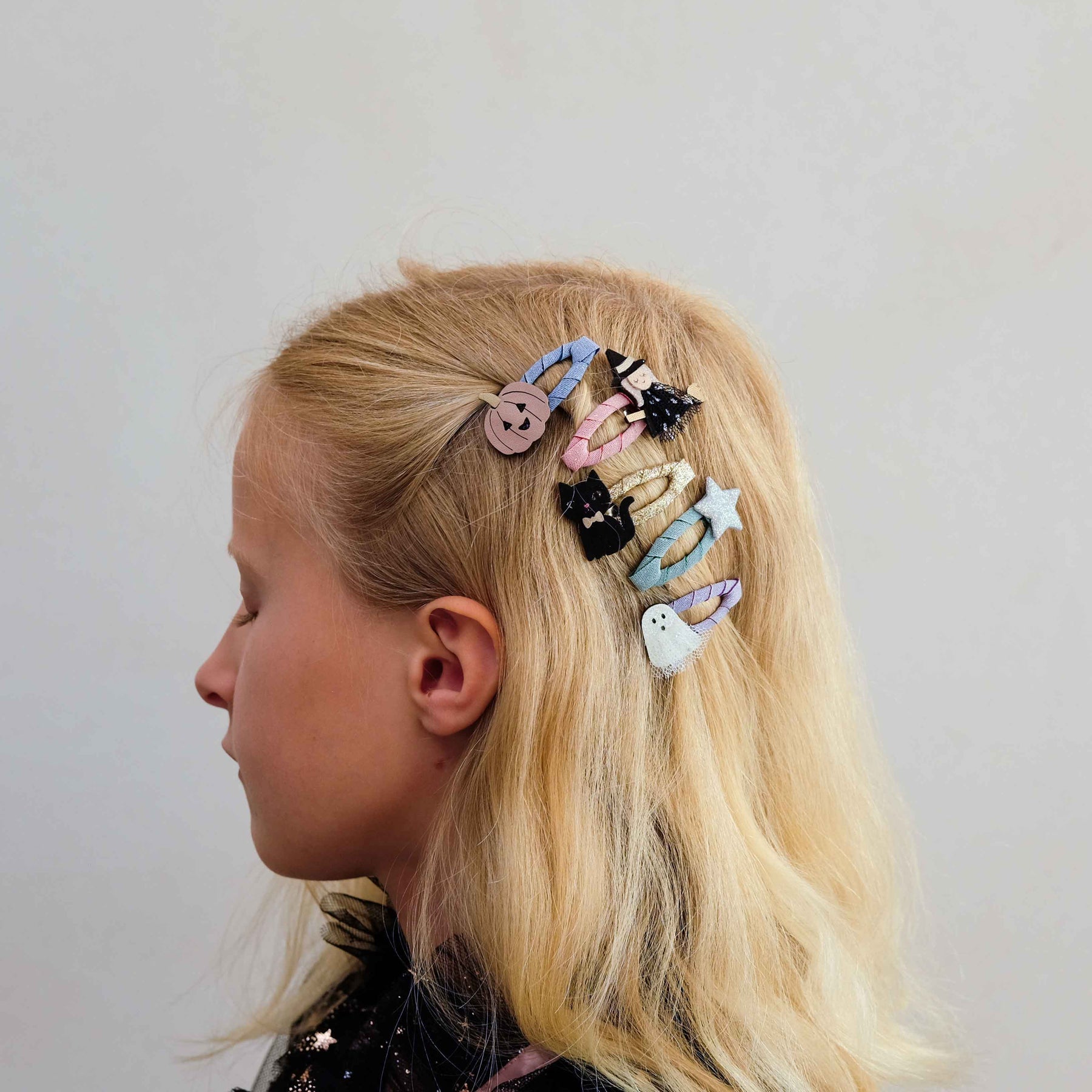 Halloween Mini Hair Clips worn