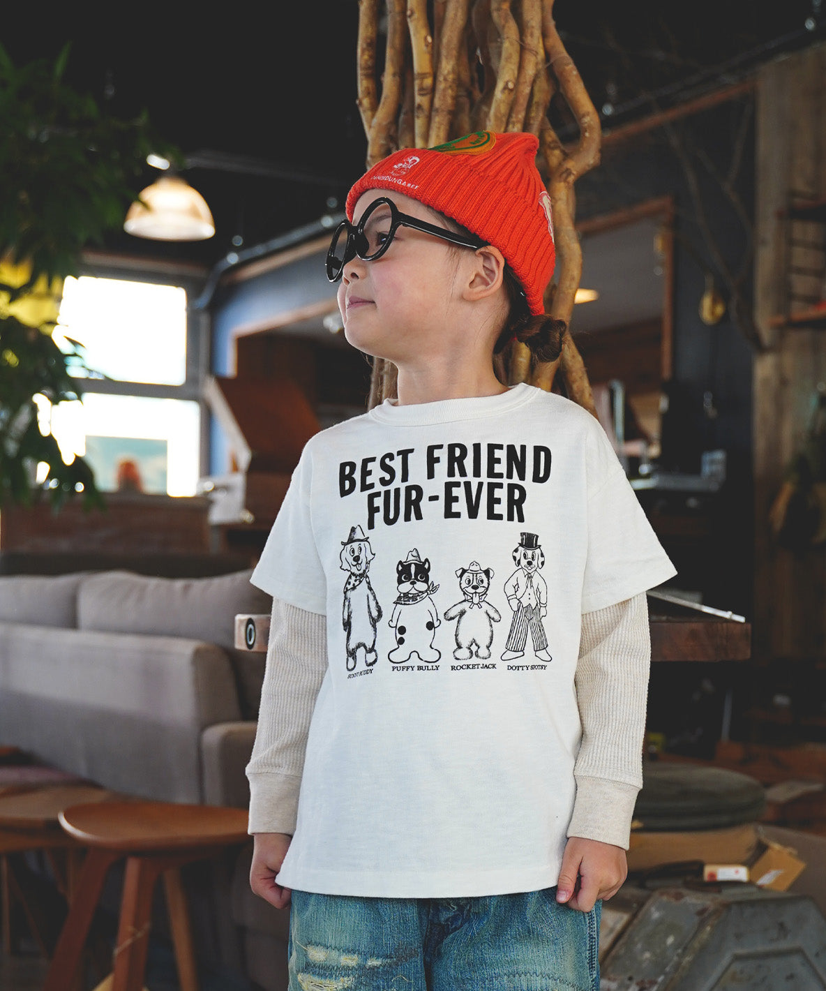 Cotton Jersey FRIEND L/S Tee – DENIM DUNGAREE