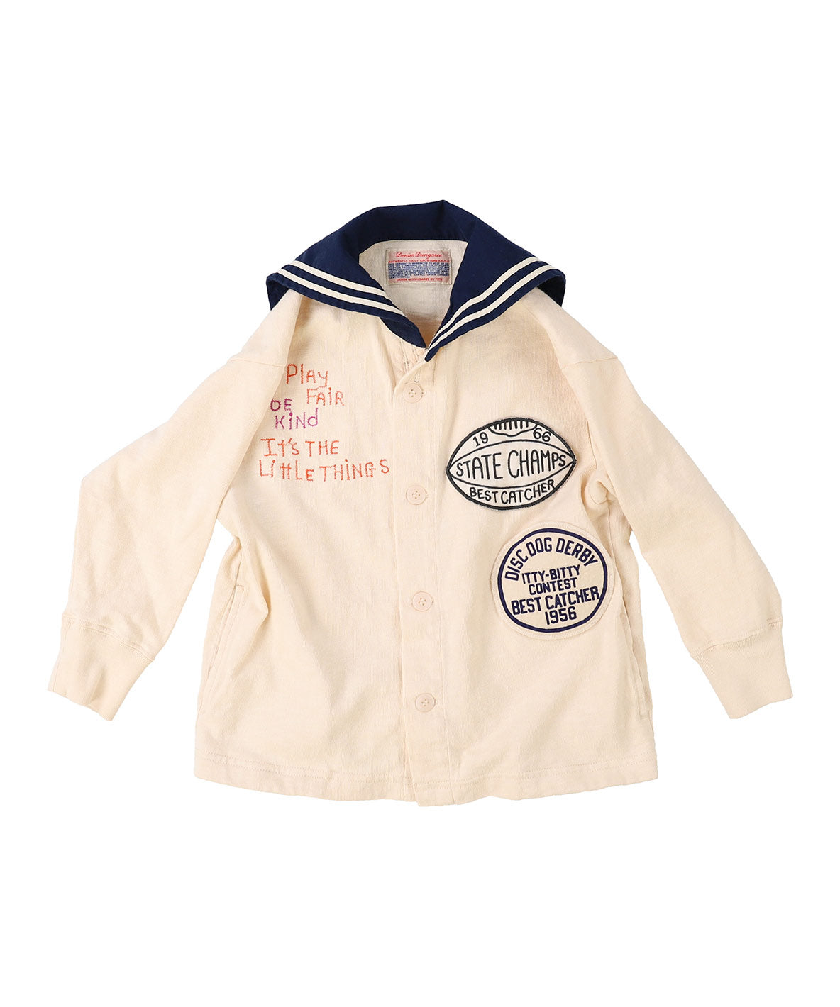 Cotton Jersey Sailor Cardigan – DENIM DUNGAREE