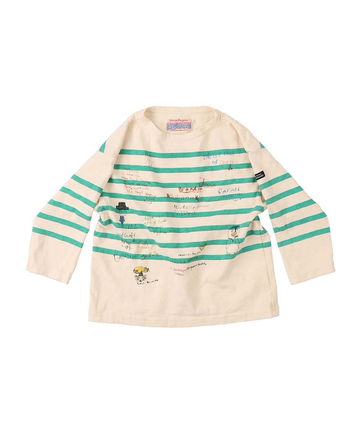 Cotton Jersey Striped Scribble L/S Tee – DENIM DUNGAREE