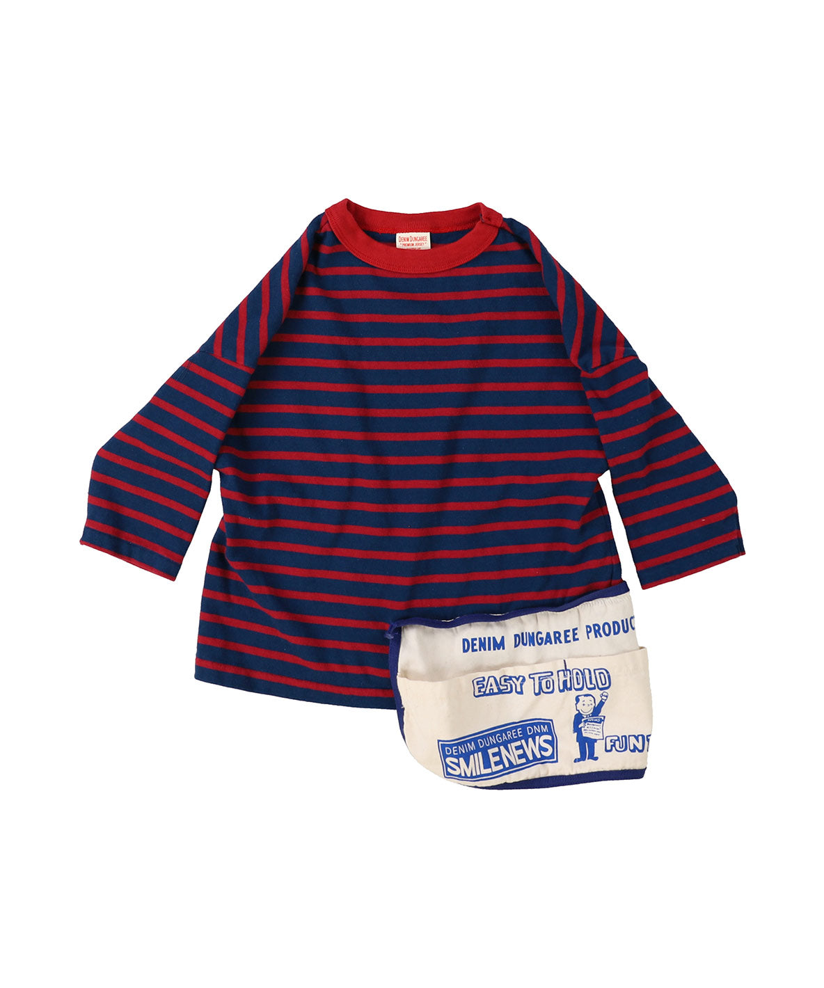 Striped Cotton Jersey Apron L/S Tee – DENIM DUNGAREE
