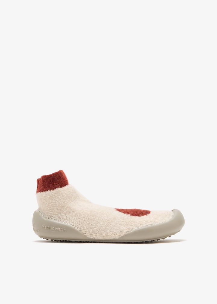 Collégien Coeur en Chocolat Slippers – White