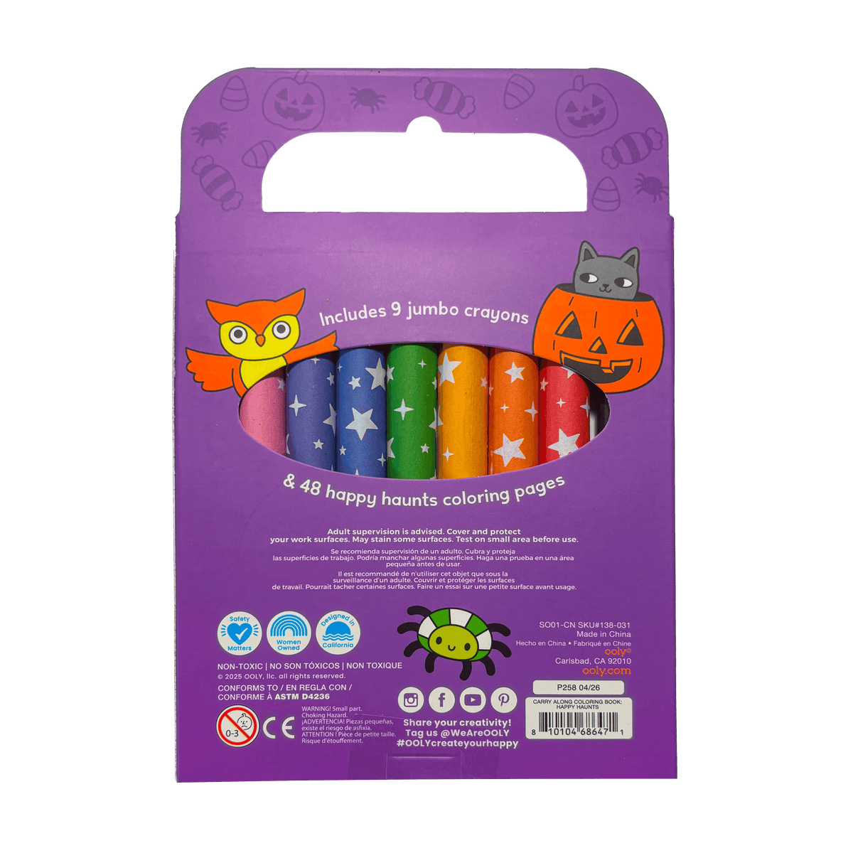 Carry-Along Coloring Book Set – Happy Haunts – Ooly