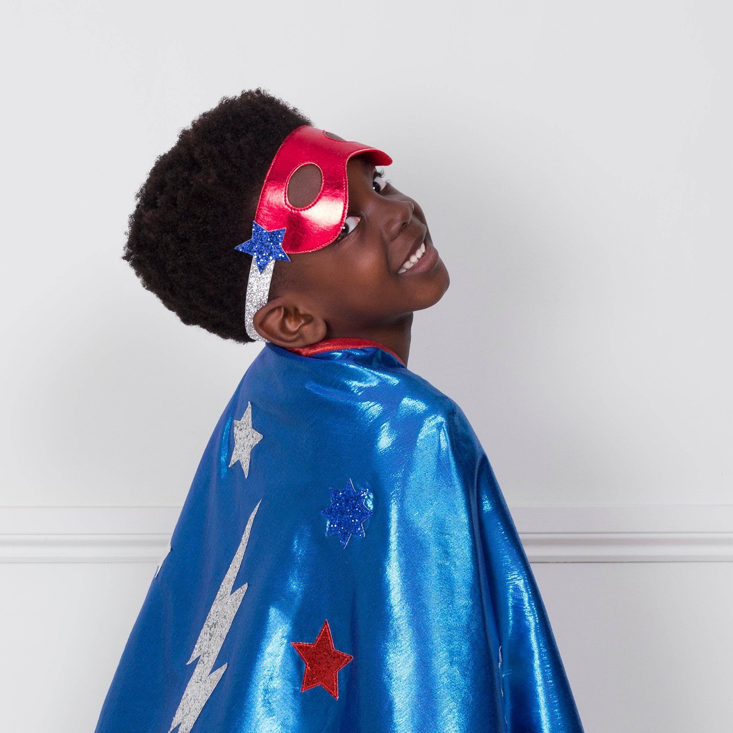 Blue Superhero Costume detail
