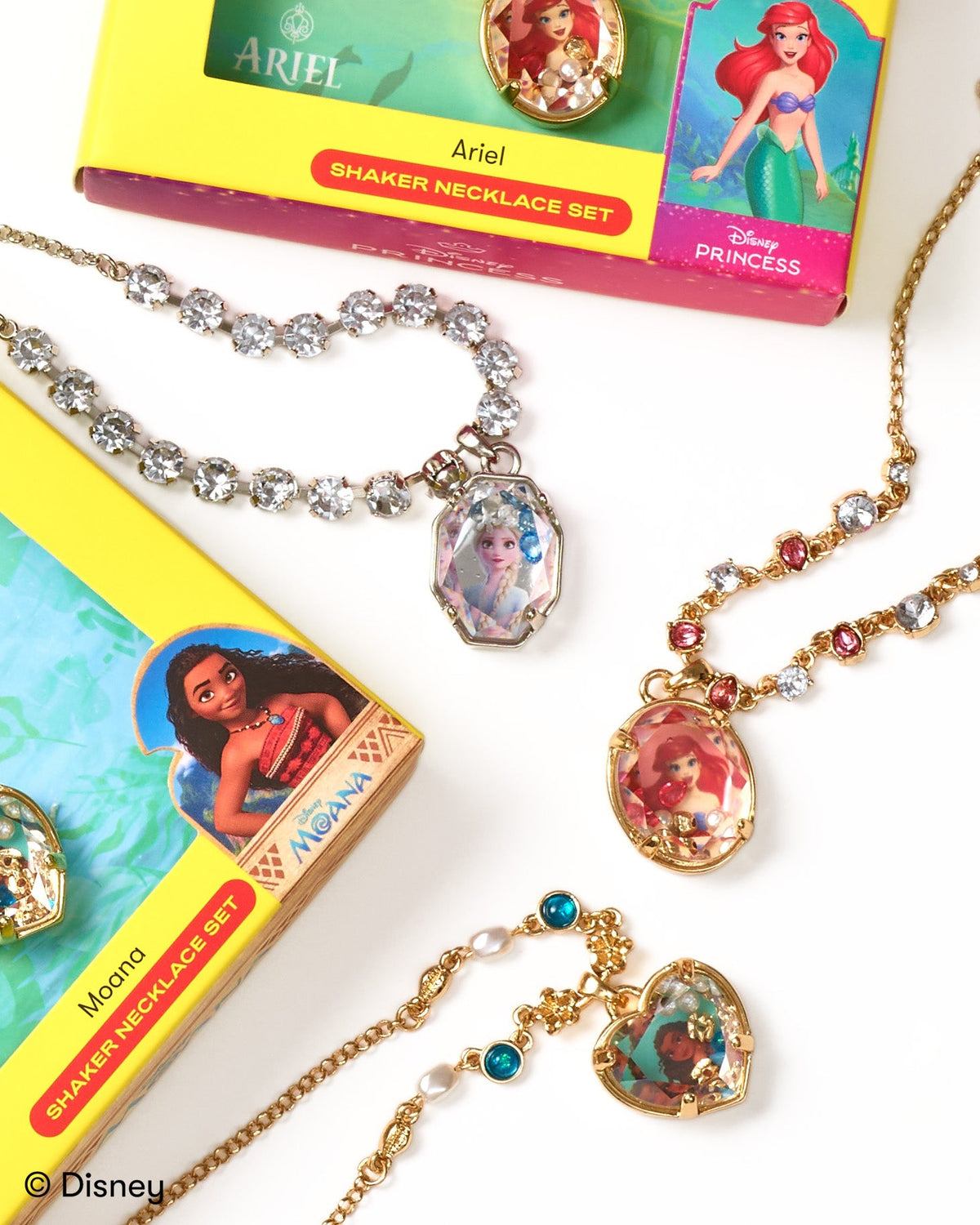 Super Smalls Disney Shaker Necklace Sets shown together