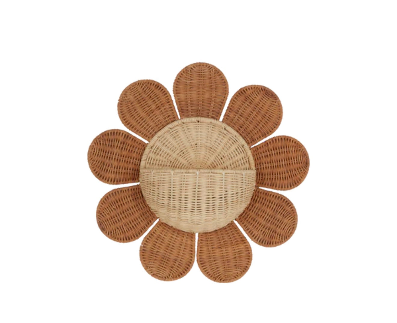 Rattan Daisy Wall Basket – OlliElla