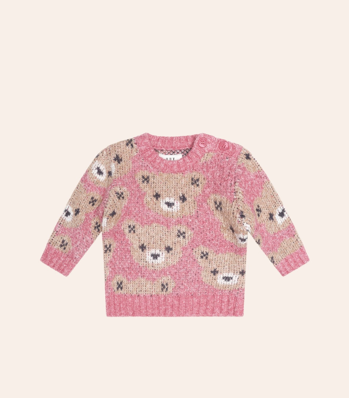 Berry Hux Sponge Pullover – Dusty Berry – Huxbaby
