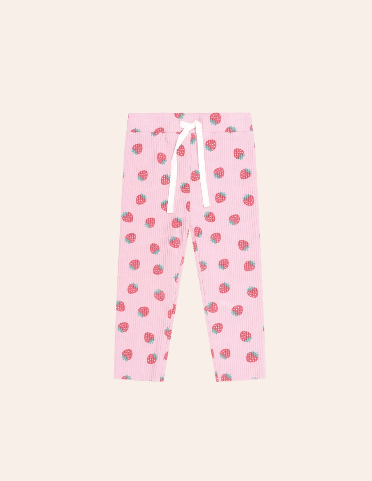 Strawberry Print Rib Legging – Strawberry Print – Huxbaby