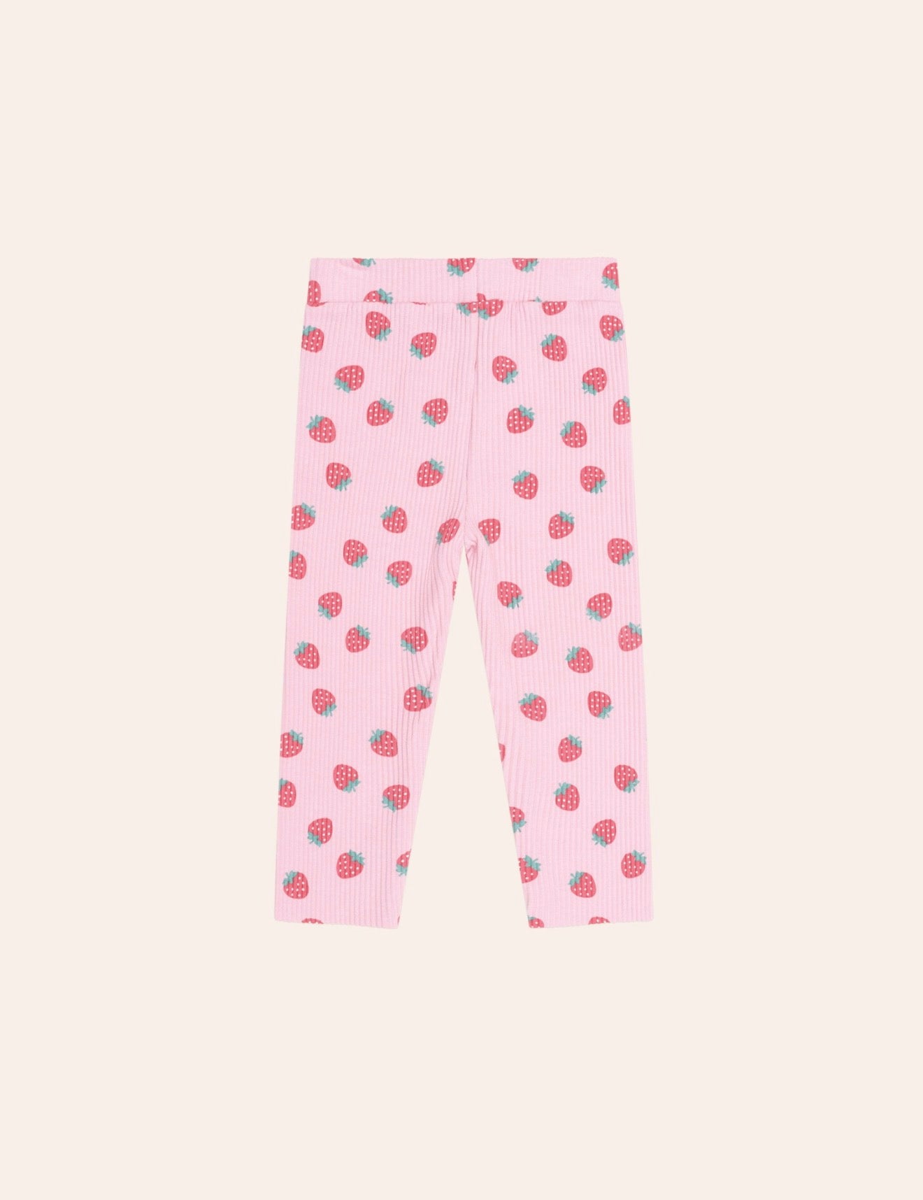 Strawberry Print Rib Legging – Strawberry Print – Huxbaby
