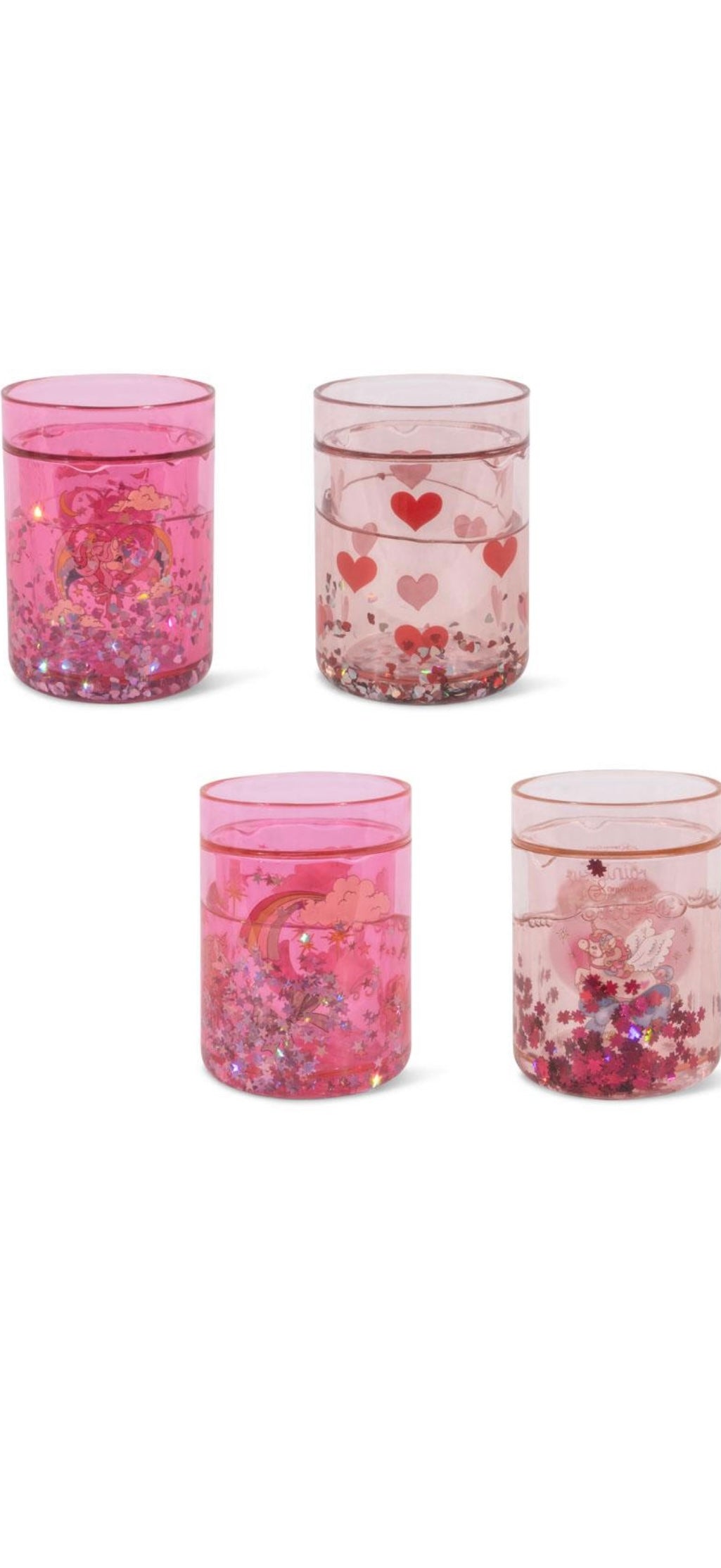 4 PACK GLITTER CUPS