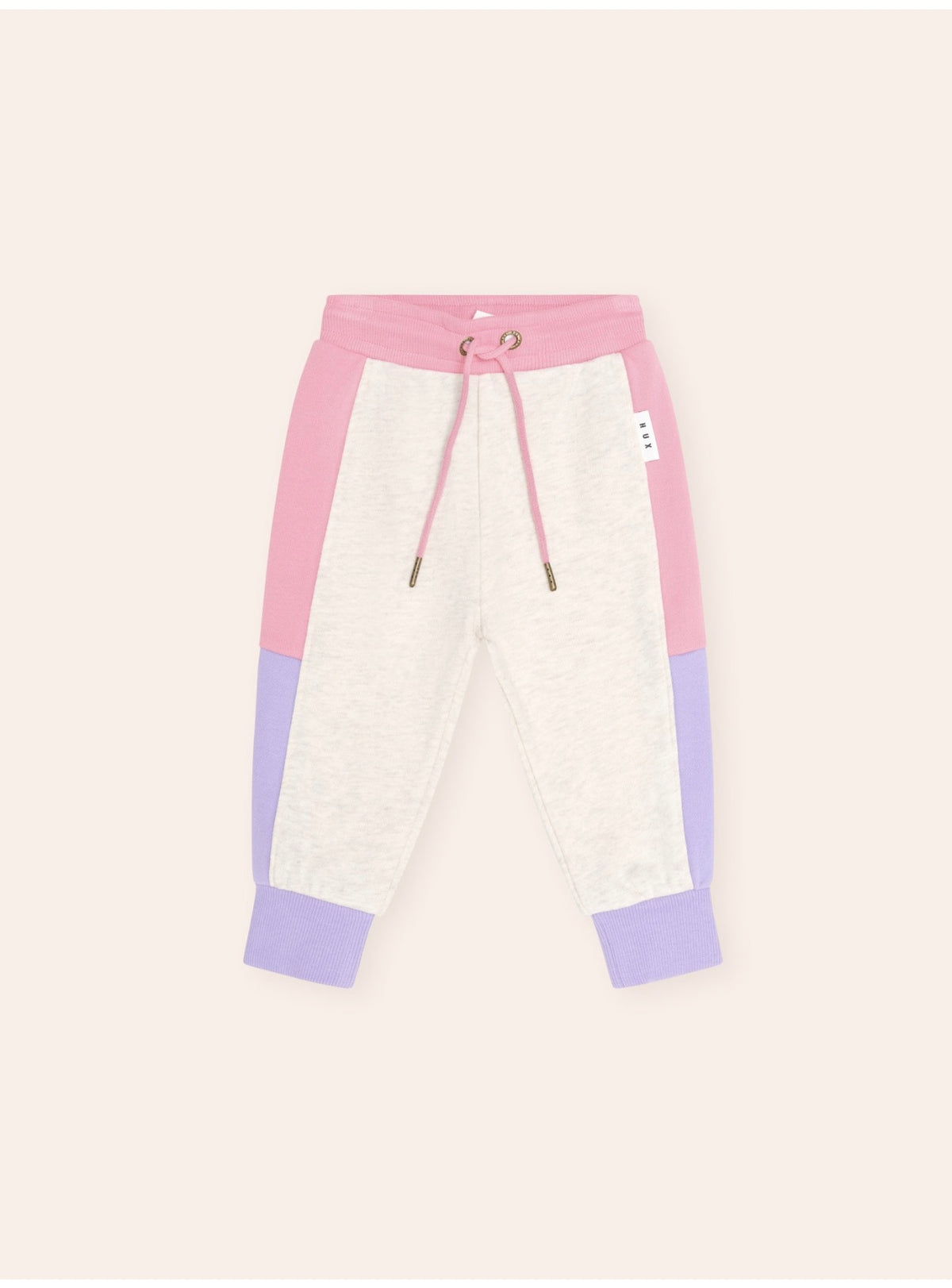 Colour Block Sweatpant – Multi – Huxbaby (front view)