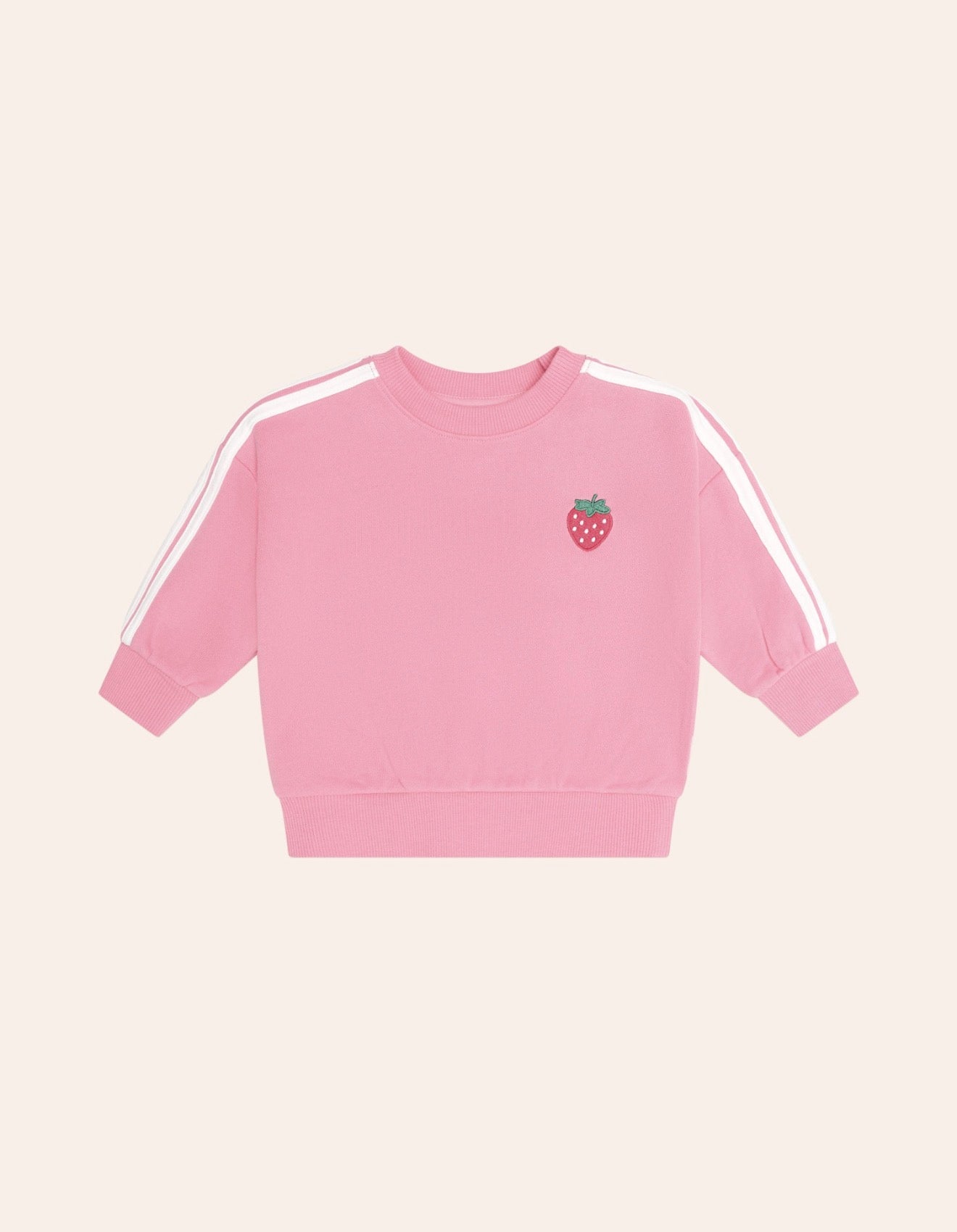 Strawberry Emb Sweatshirt – Flamingo – Huxbaby