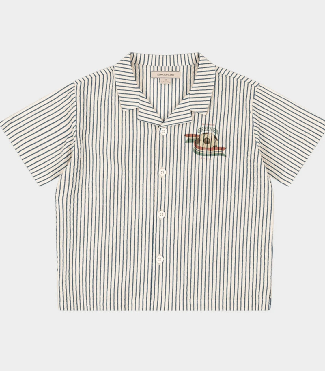 Konges Sløjd Elliot striped cotton shirt kids short sleeve shirt