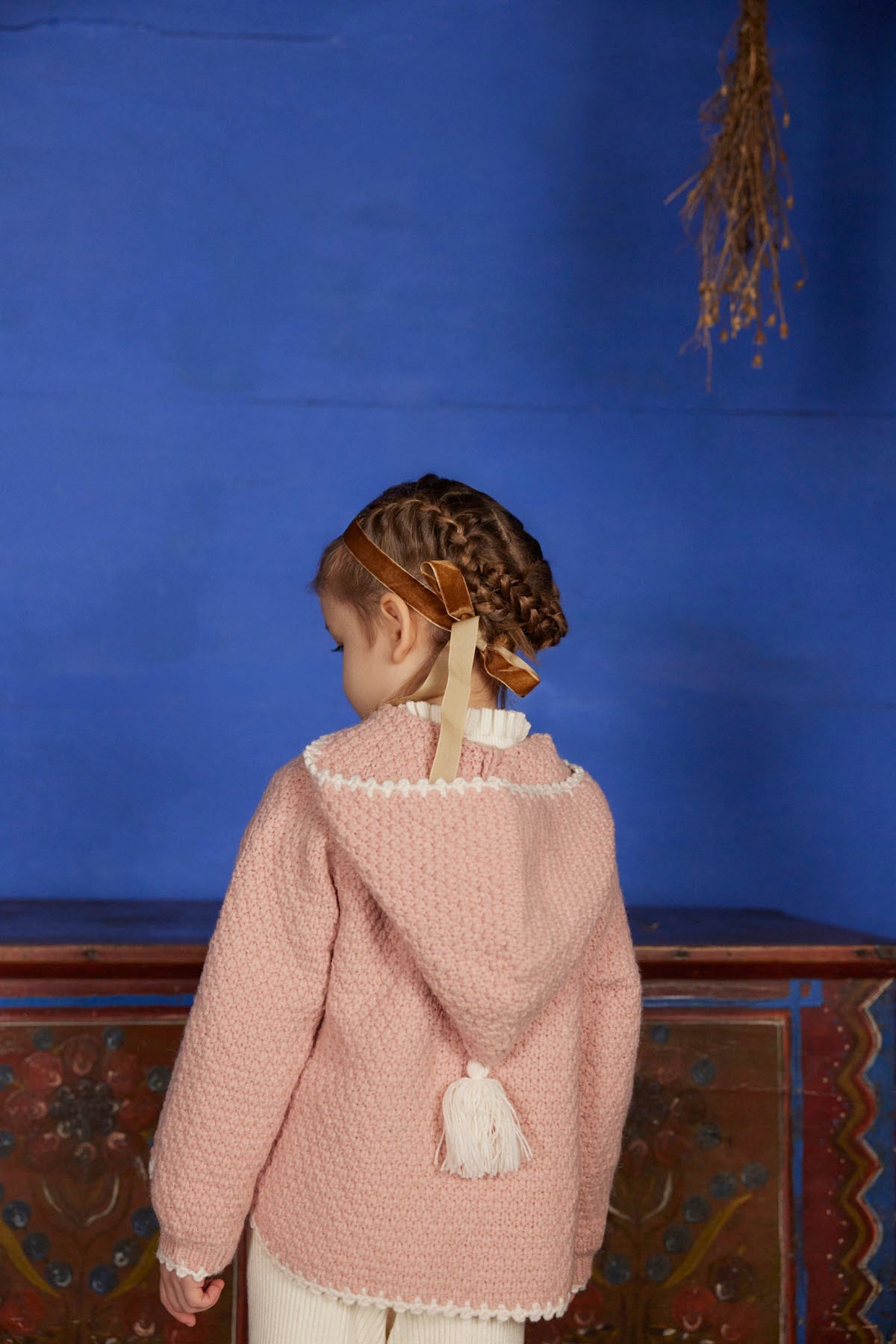 Louise Misha Maelou Hooded Cape in Dusty Pink, image 3 of 4