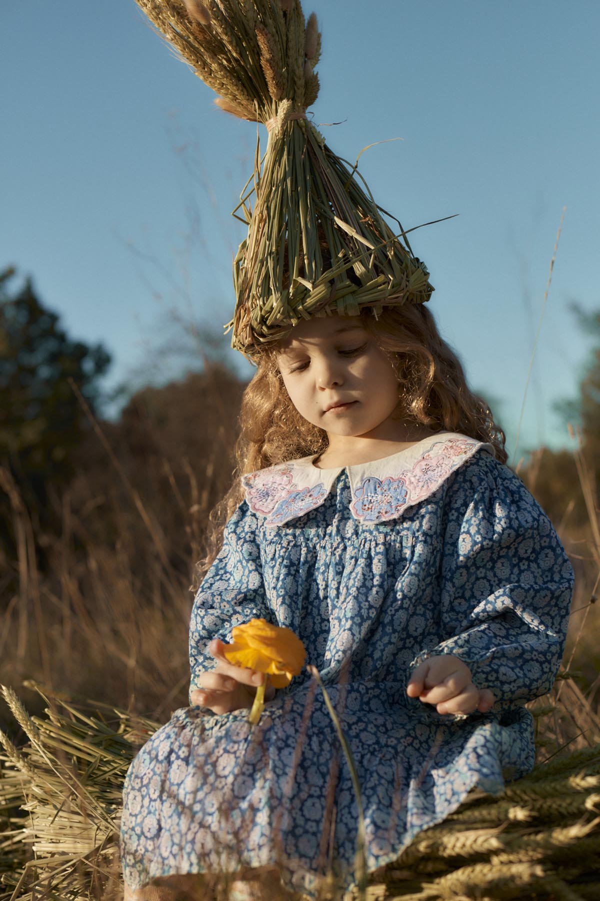Dress Solena Navy Snowfall Flower – Louise Misha