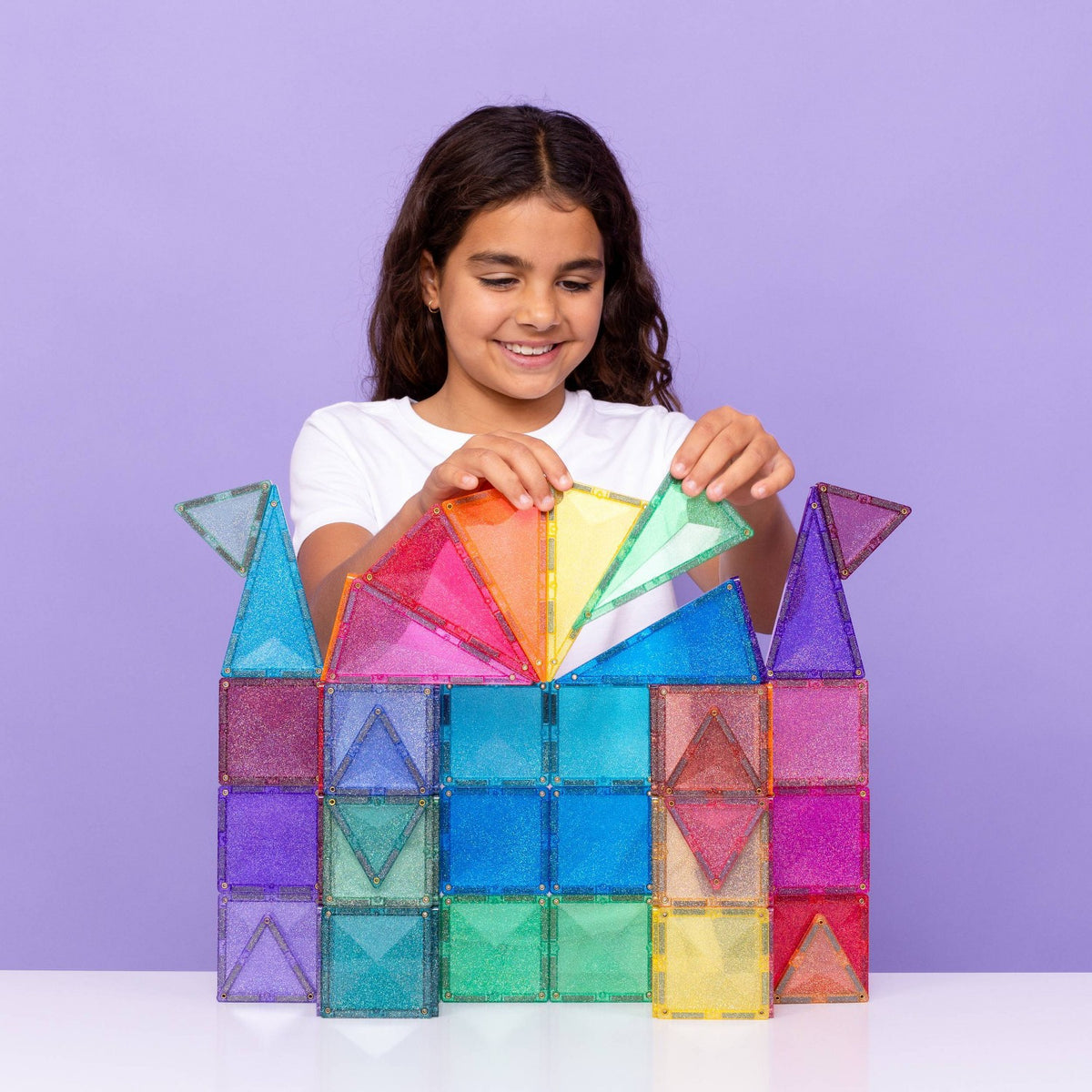 CONNETIX Glitter Castle Pack 48 Piece Magnetic Tiles (image 2)