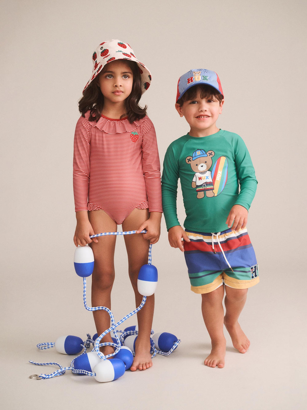 Variegated Stripe Boardshort – Multi Stripe – Huxbaby