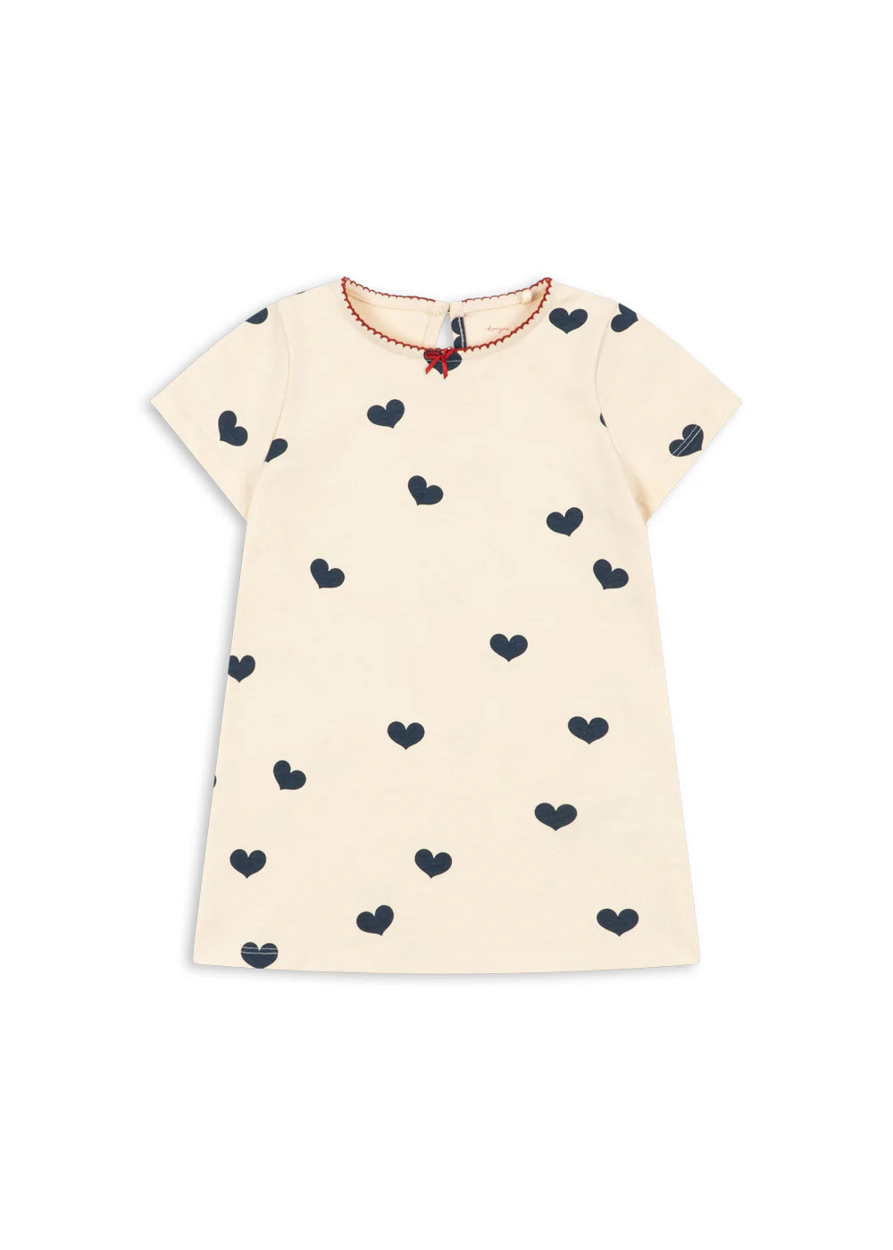 Konges Sløjd kids heart print short sleeve dress
