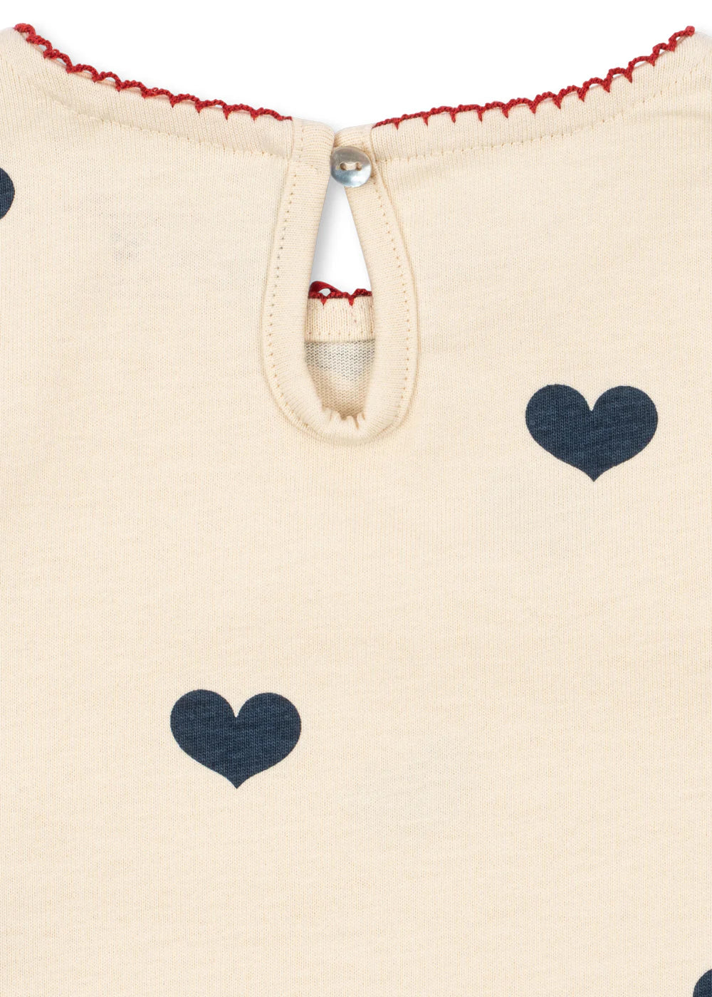 Konges Sløjd Drey dress neckline detail red trim