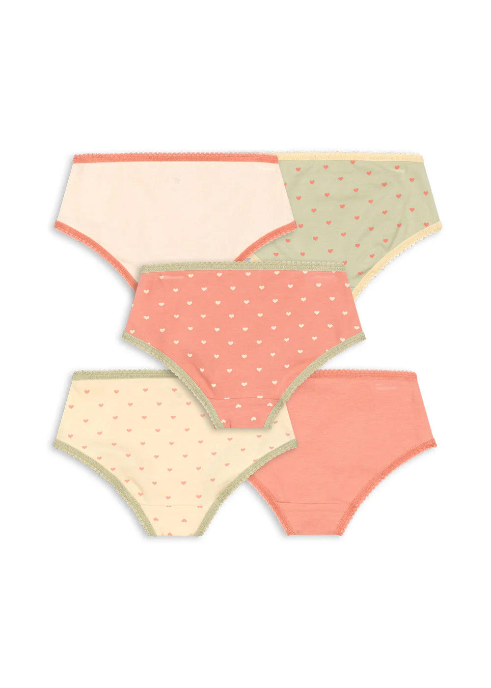 Basic 5 Pack Girl Underpants GOTS