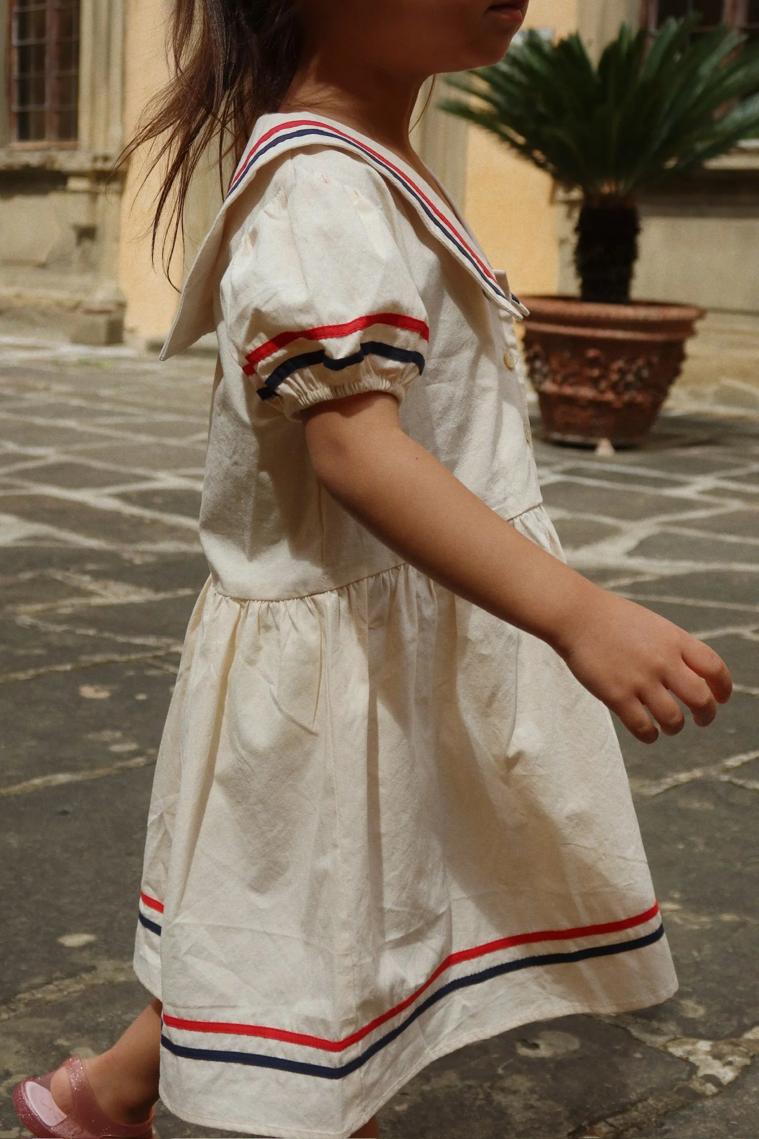 Konges Sløjd Allie Dress - Classic Sailor Style Cotton Dress for Girls