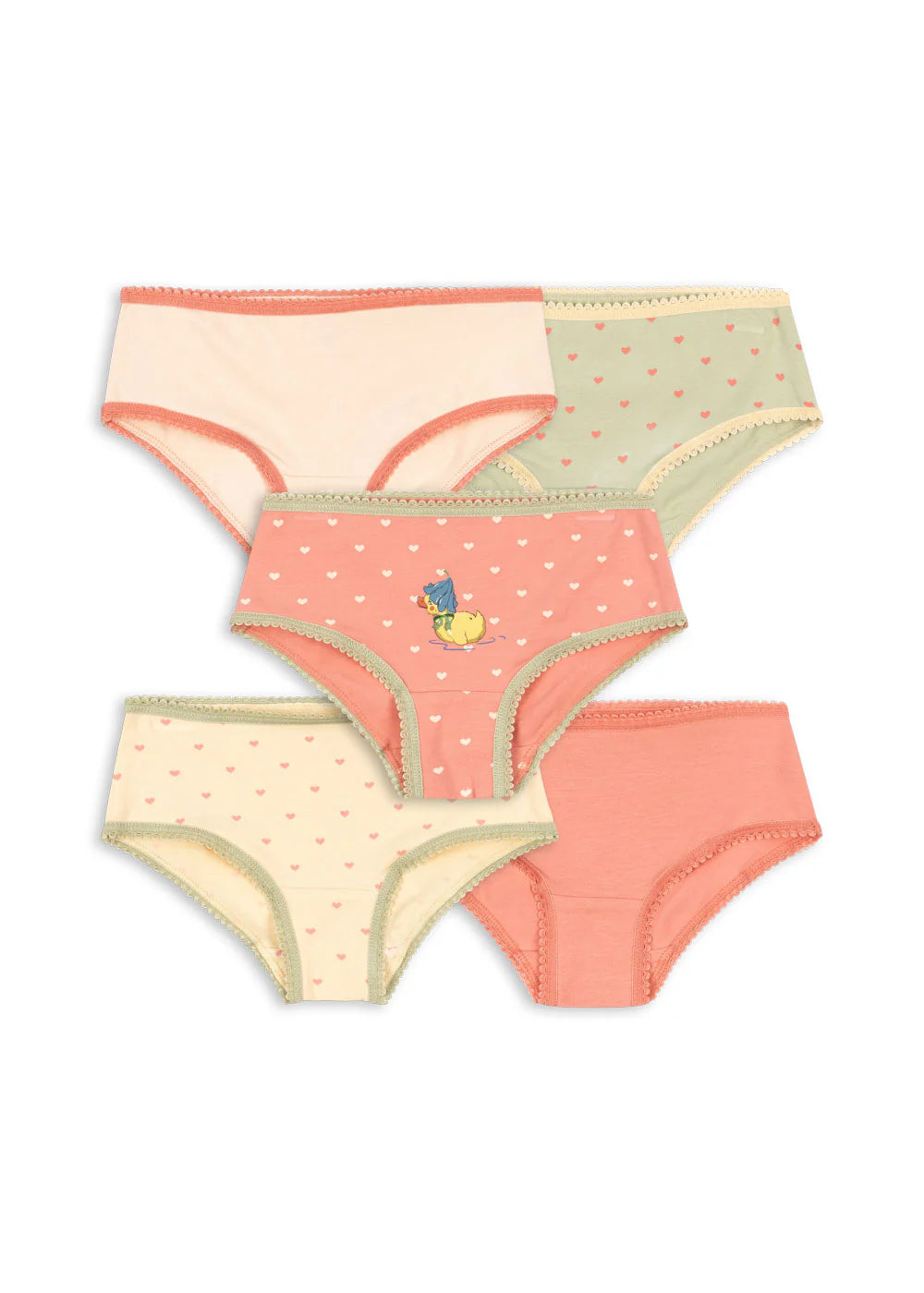 Basic 5 Pack Girl Underpants GOTS