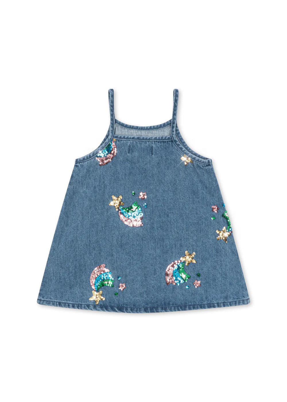 Konges Sløjd Magot Sequin Strap Dress Rainbow Star detail