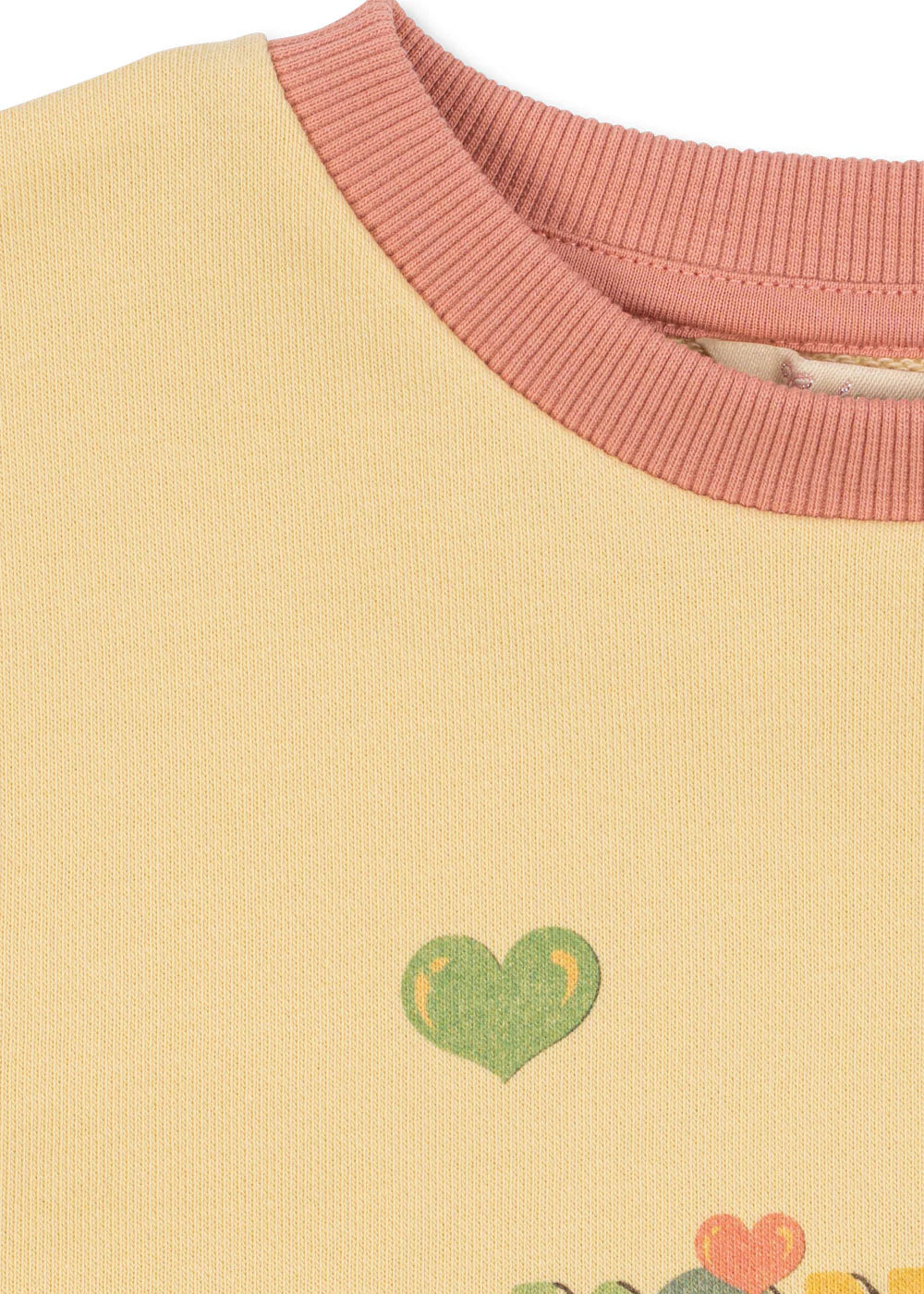 Konges Sløjd Spotty Frill Sweat Banana Crepe fabric close-up