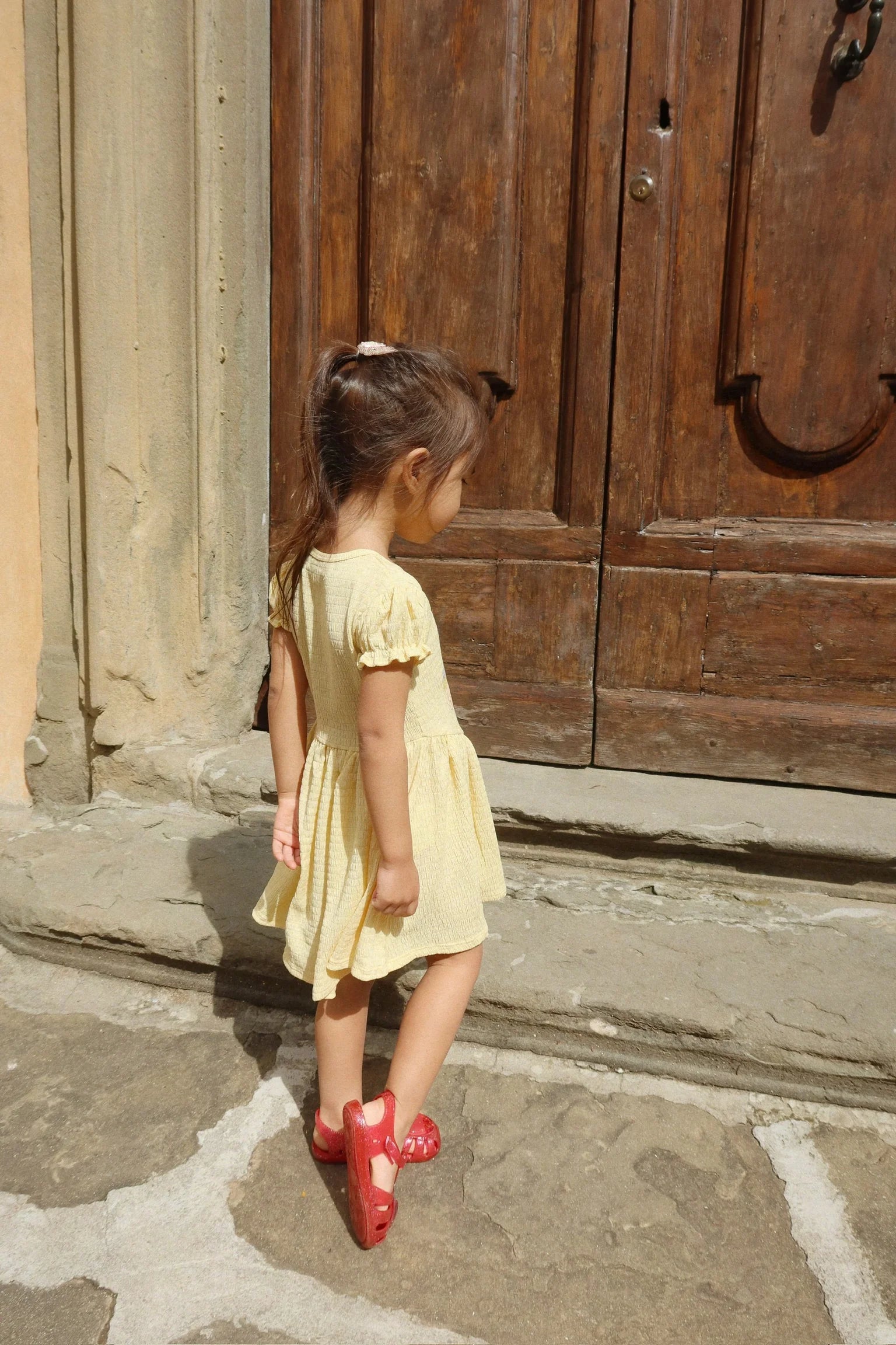 Short sleeve Solilja Dress by Konges Sløjd, breathable baby and toddler dress