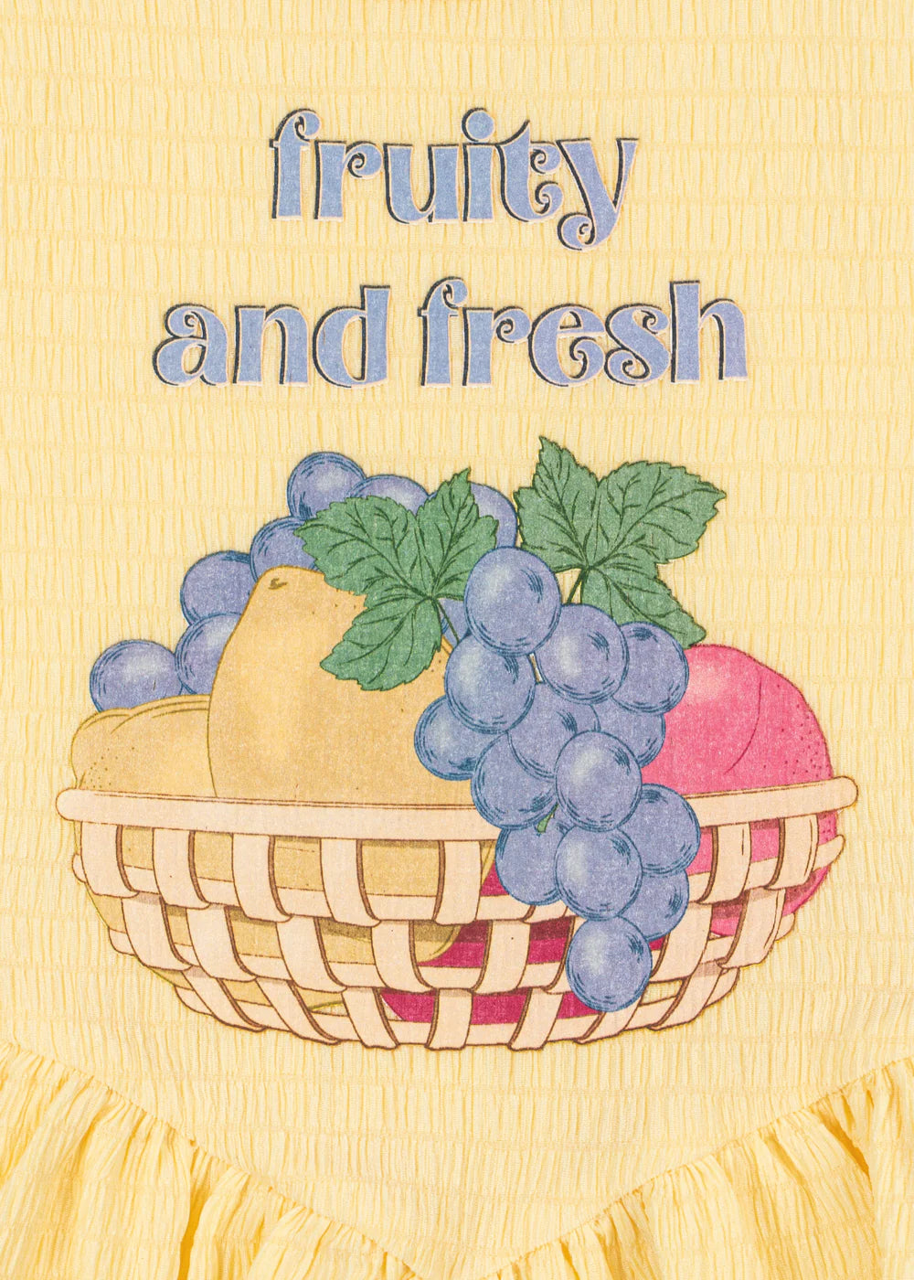 Close-up of Solilja Dress print and fabric by Konges Sløjd, soft material for baby skin