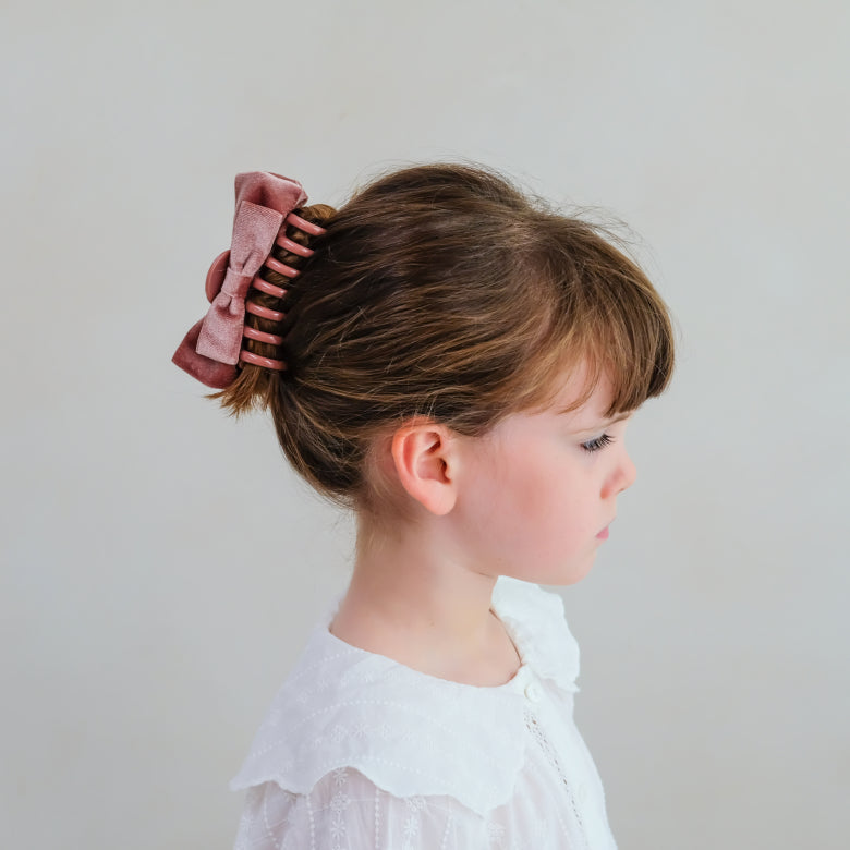 Velvet Bow Giant Claw Clip – Mimi & Lula, view 2
