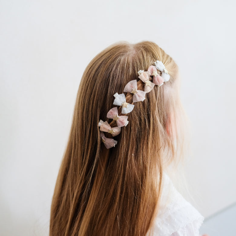Mimi & Lula tulle bow salon hair clips for children's hairstyles