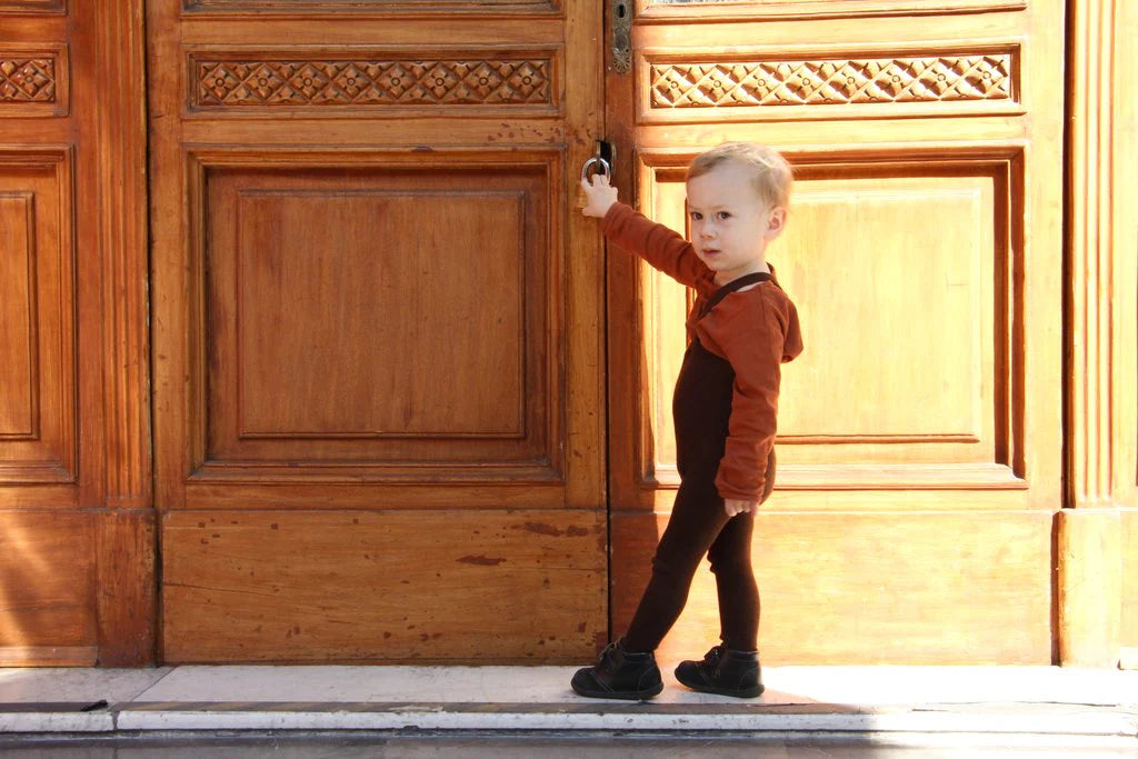 Silly Silas Cotton Footed Tights – Chocolate Brown