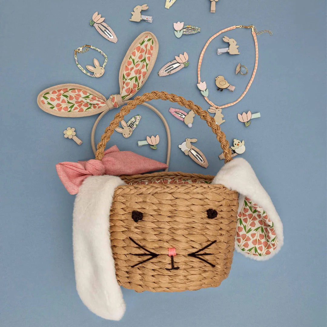 Mimi and Lula bunny themed easter egg hunt basket