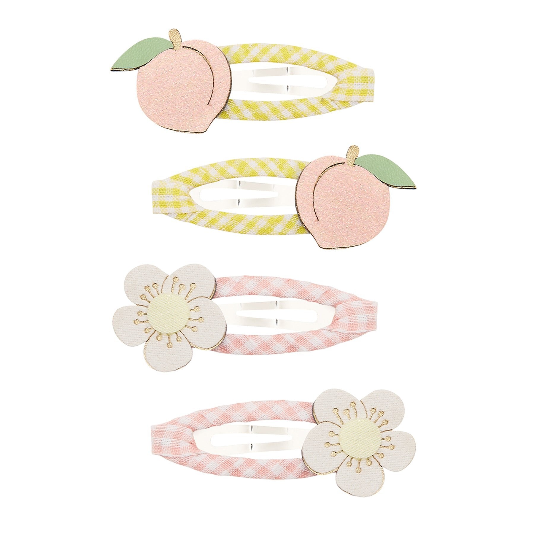 Mimi and Lula peach and flower hair clips set for girls