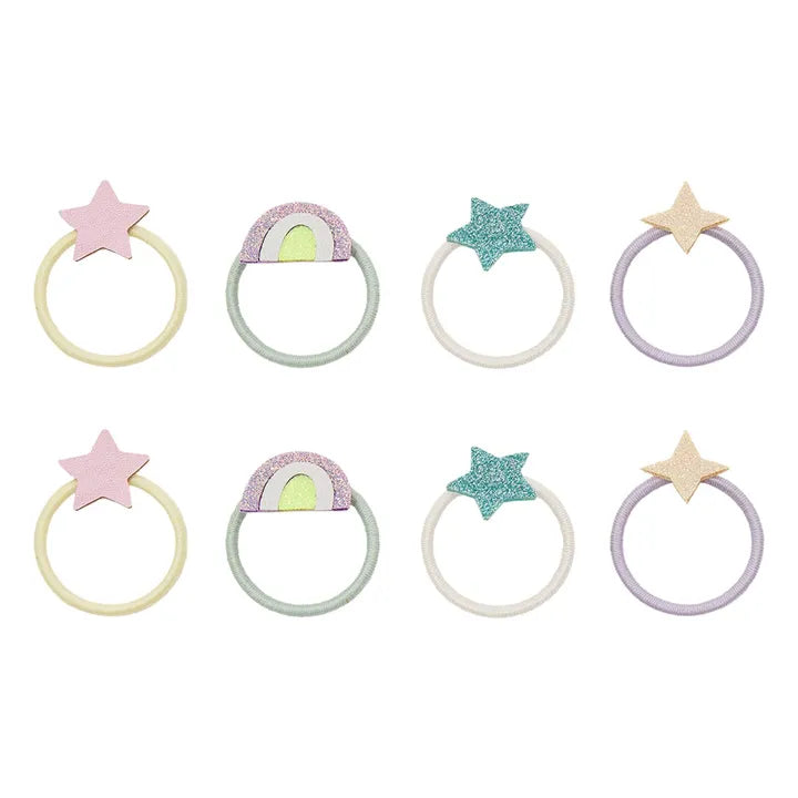 Mimi and Lula arc en ciel etoile scrunchies set for girls