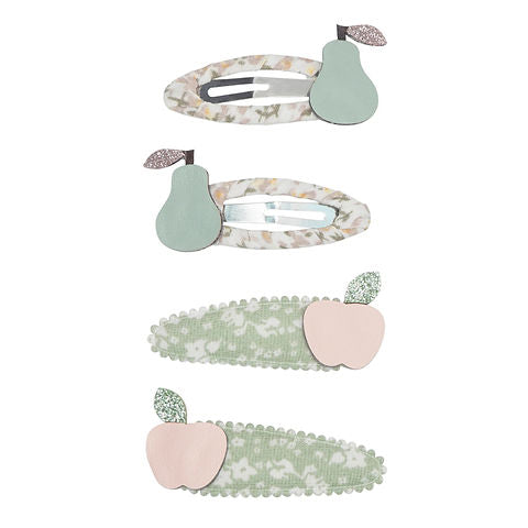 Mimi and Lula apples and pears clic clac hair clips for girls