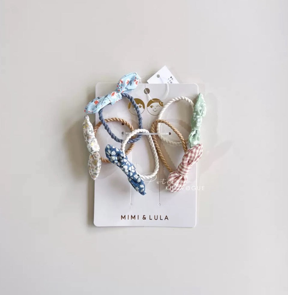 Mimi and Lula floral bow ponytail holders hair accessories