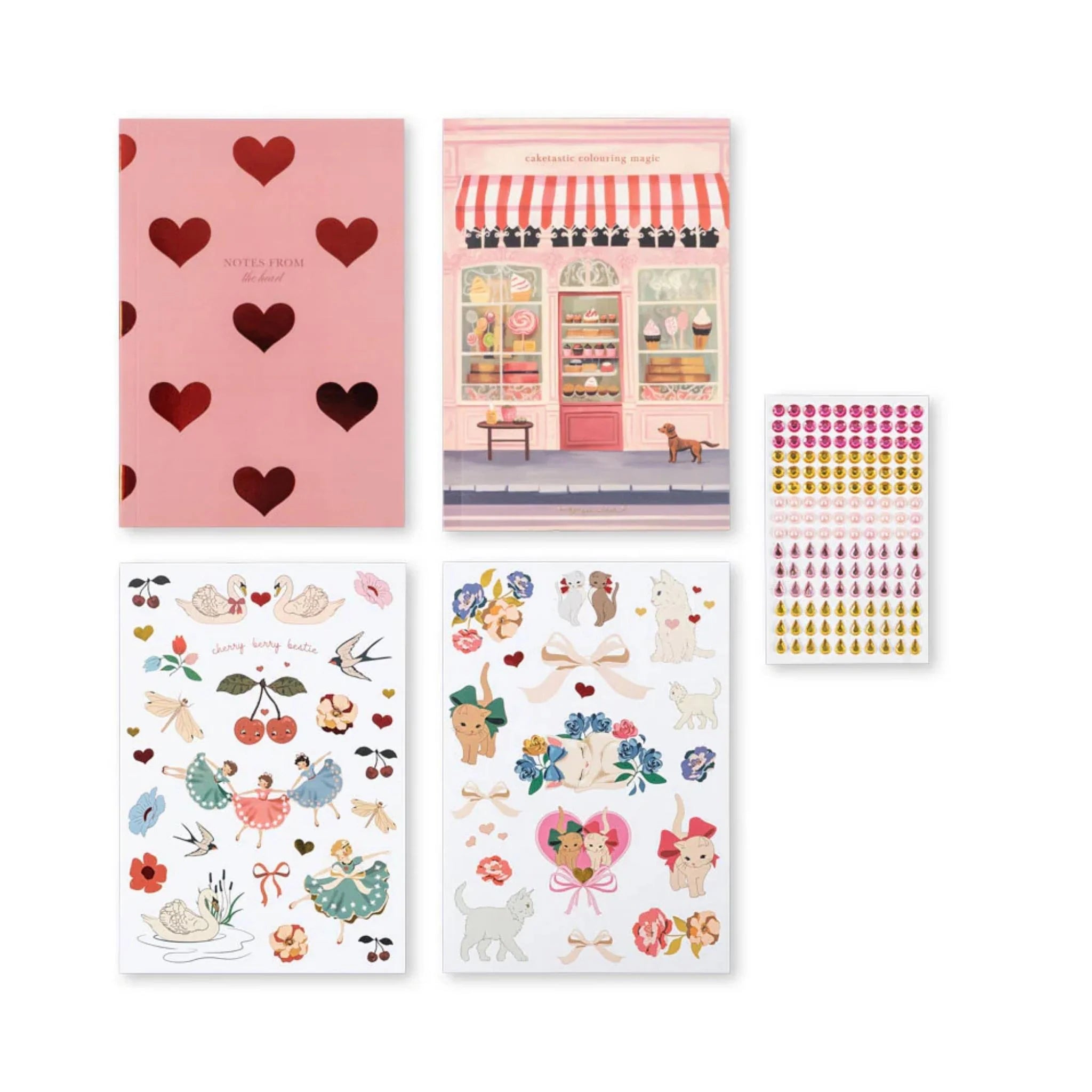 Konges Sløjd Creative Art Caddy – Glitter Rose Kids Art Kit