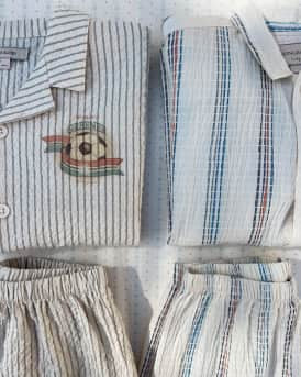 striped fabric detail Konges Sløjd Elliot shirt cotton