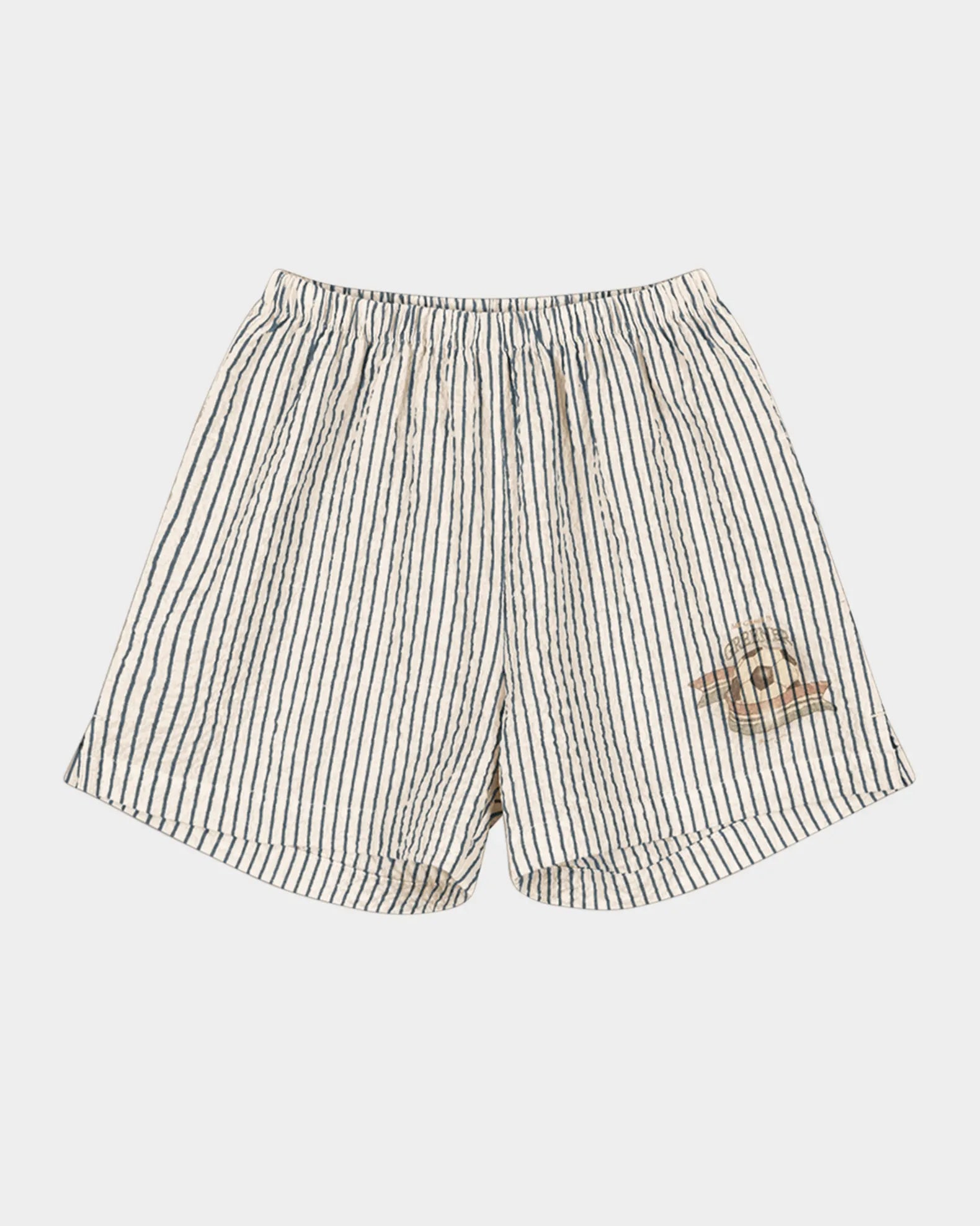 Konges Sløjd Elliot shorts stripe blue organic cotton kids shorts