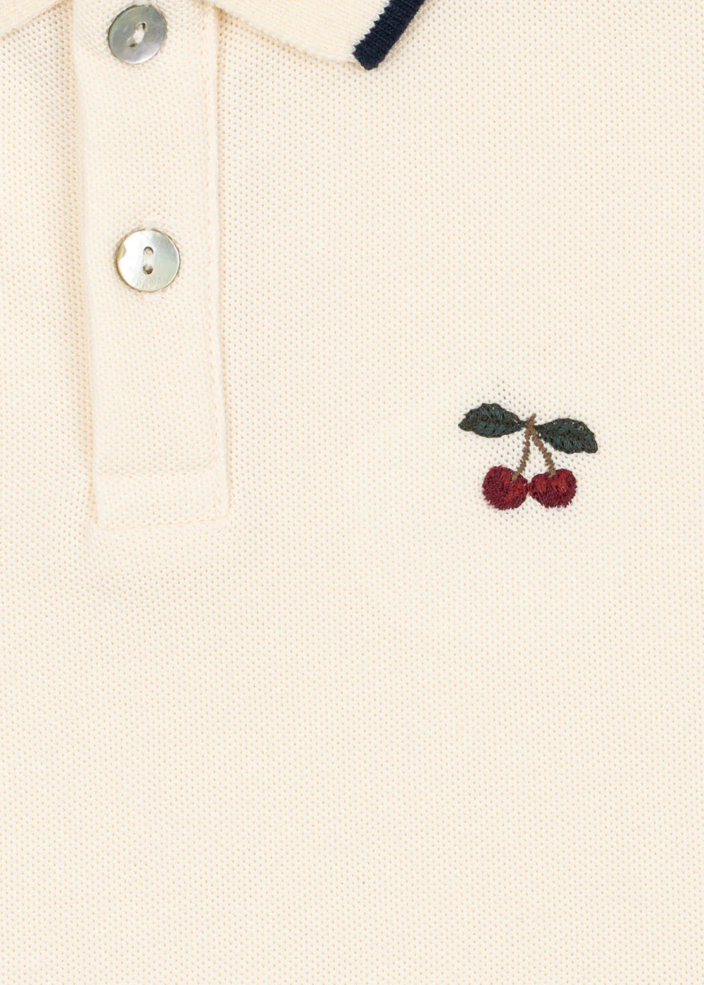 Florita Polo Shirt ocs — close up – Konges Sløjd