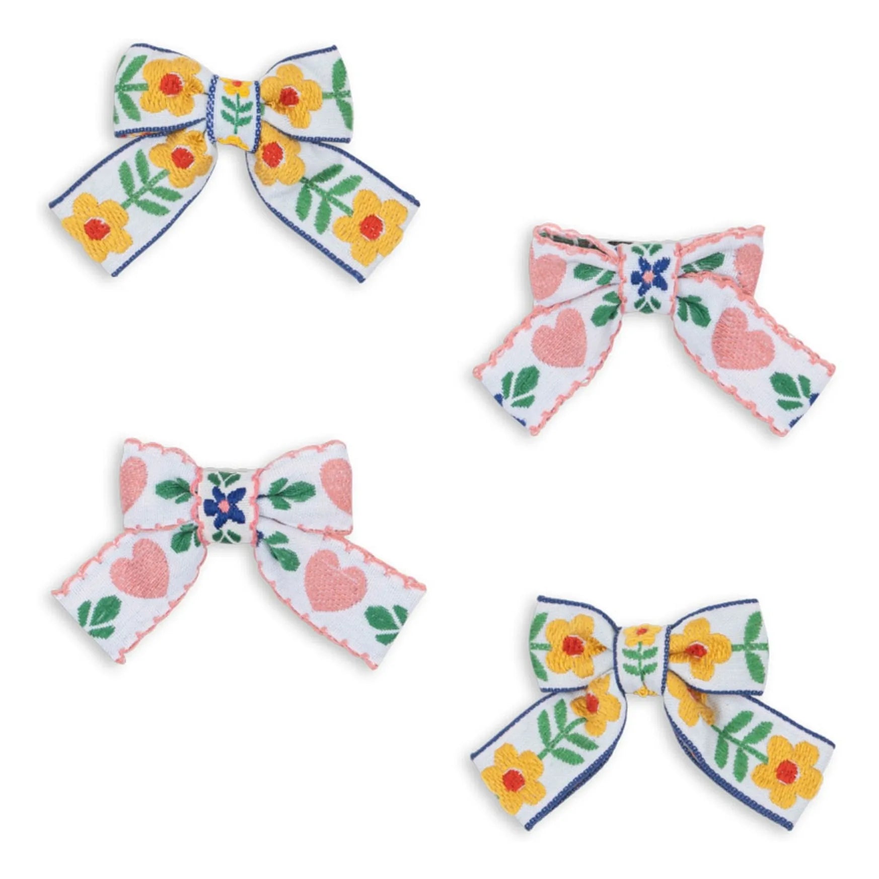Set of 4 Bow Ties – Pink – Konges Sløjd