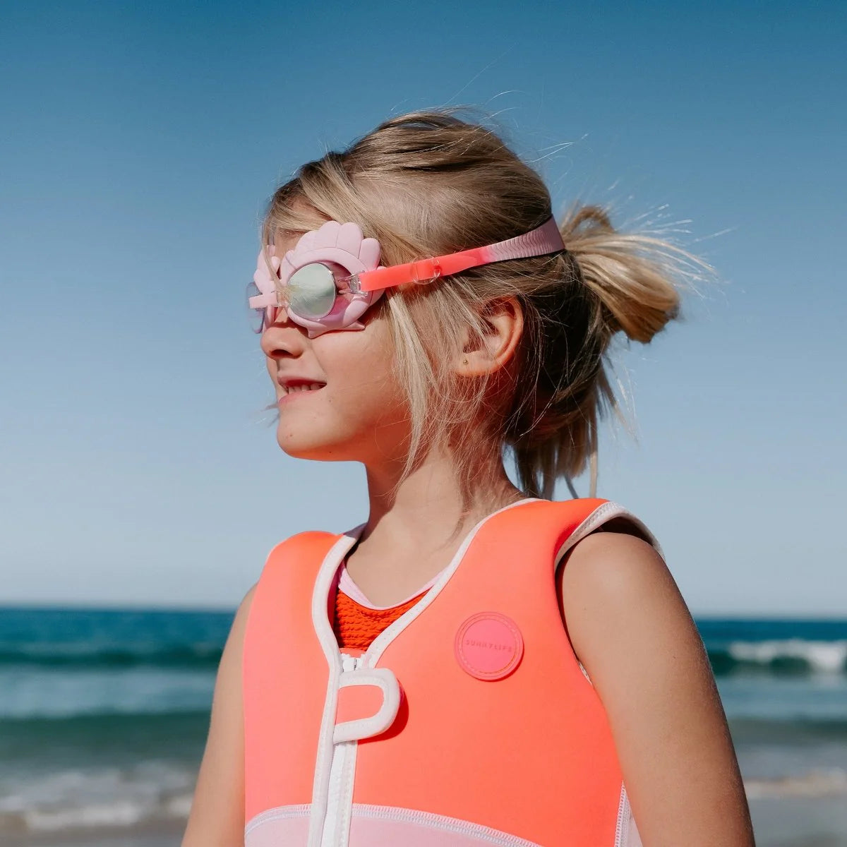 SWIMMING GOGGLES - MELODY THE MERMAID PINK