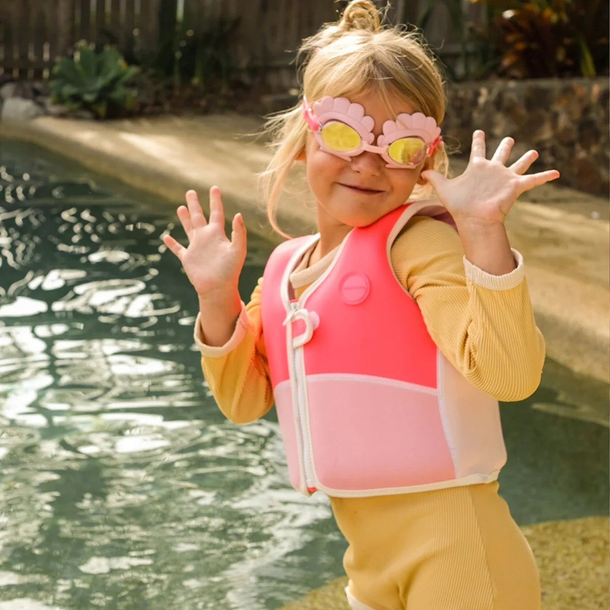 SWIMMING GOGGLES - MELODY THE MERMAID PINK