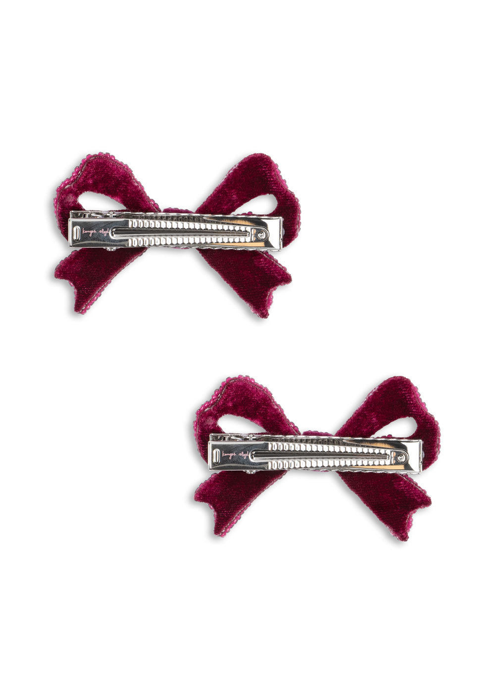 2 pack pearly bow hair clips
