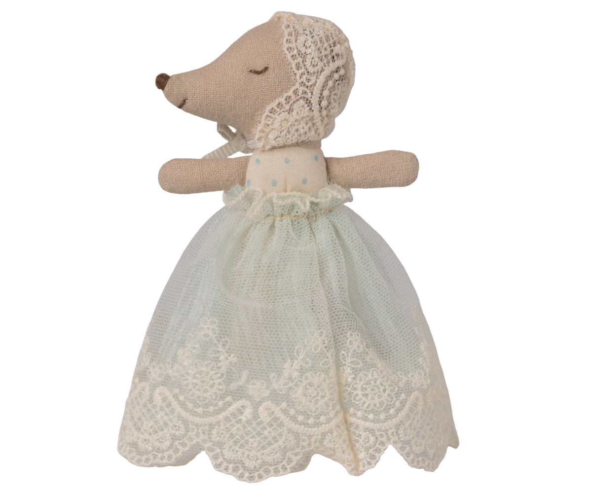 Baby Mouse in Gown Mint – Maileg (image 3)