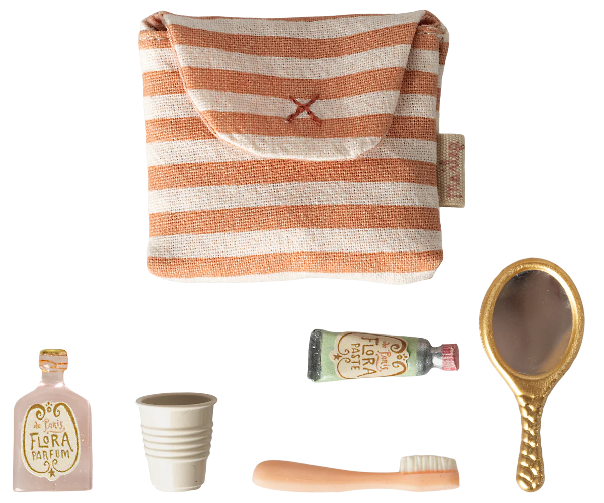 Tooth Brush Set in Bag for Mouse Coral Stripe – Maileg (image 3)