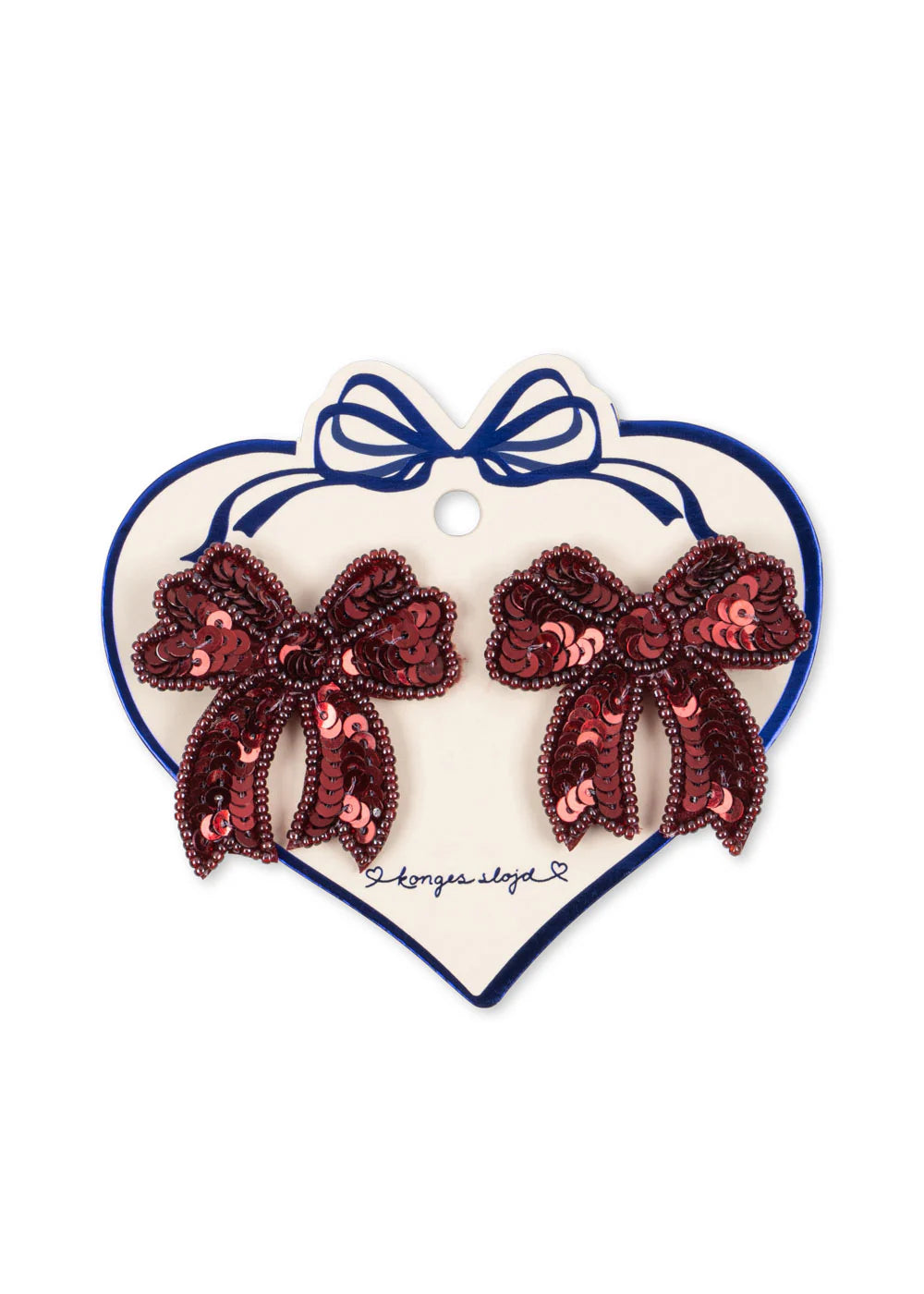 2 Pack Sequin Bow Hair Clips – Konges Sløjd